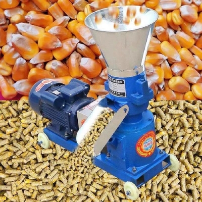 Small animal farms chicken feed motor processing pintail pelet pellet machine pelet granulator for feed 150 model